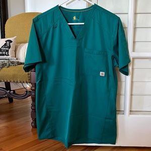 Small Carhartt Emerald Scrub Top